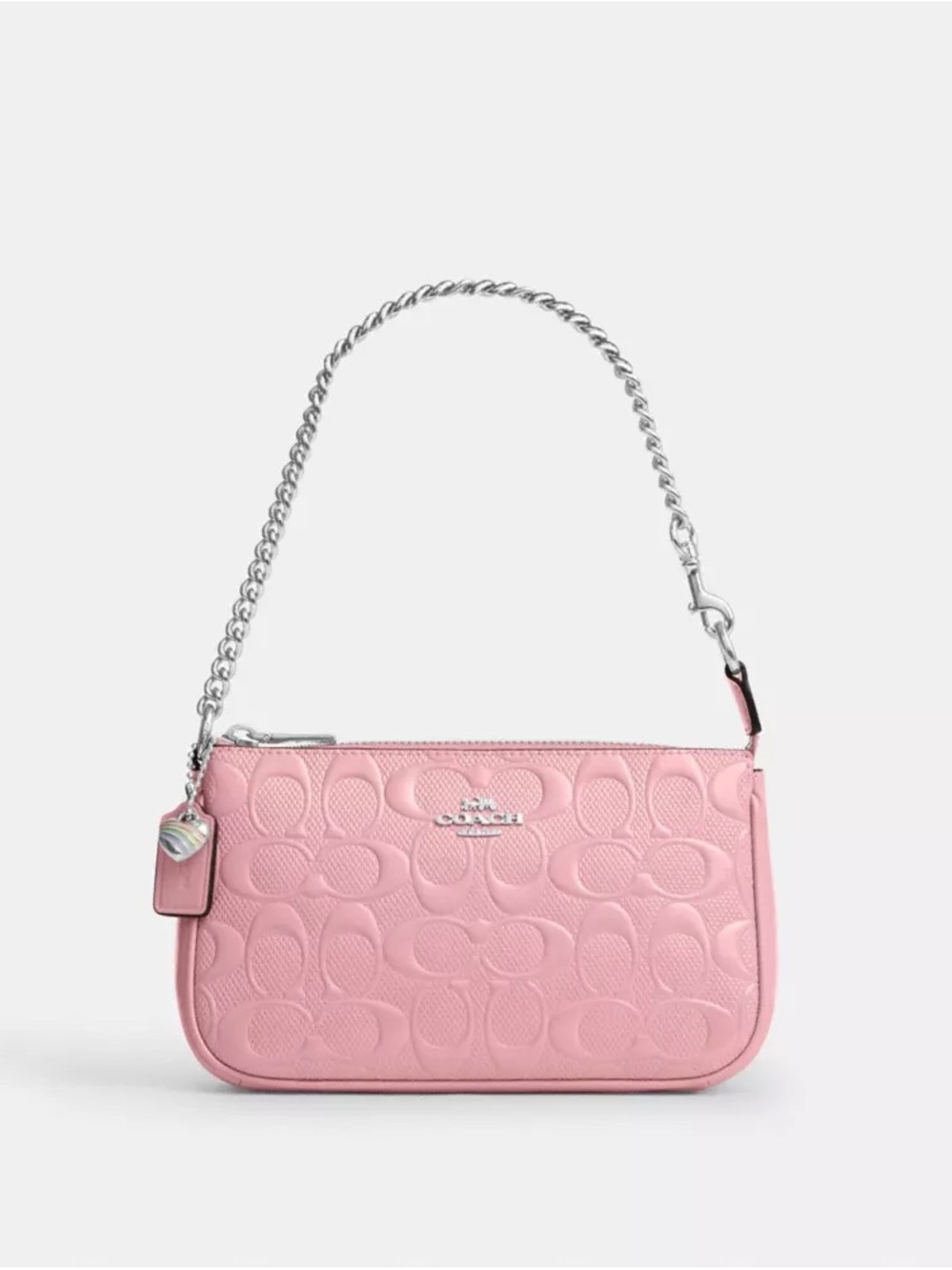 COACH NOLITA 19 IN SIGNATURE LEATHER WITH HEART CHARM